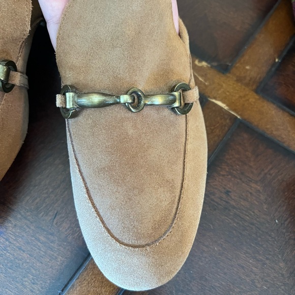 Lord & Taylor 424 Fifth Gabby Tan Suede Leather Loafers Horsebit Slipon 6/36 - Picture 11 of 15